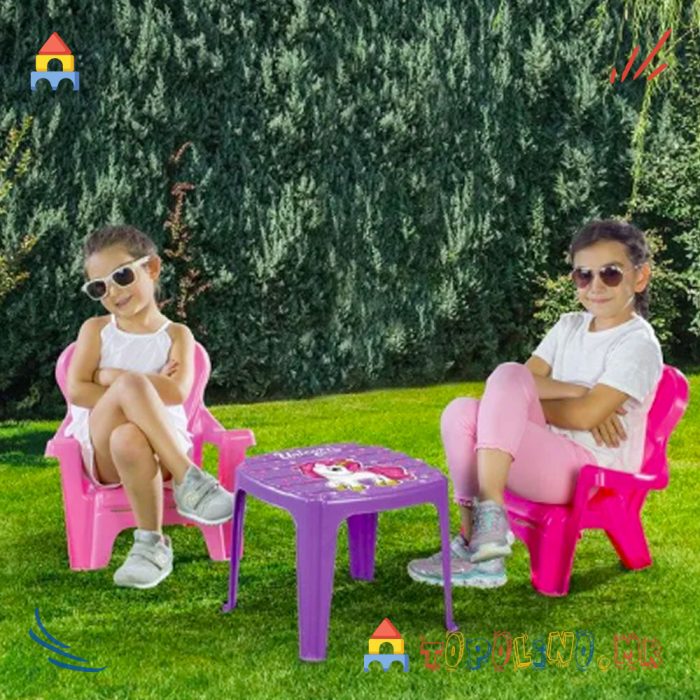 Масичка со 2 столчиња - Unicorn Dolu