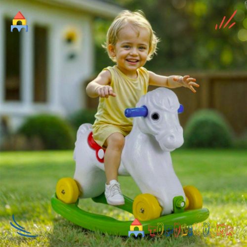 Клацкалка Rocking Horse со Тркалца 2 во 1 - Dolu