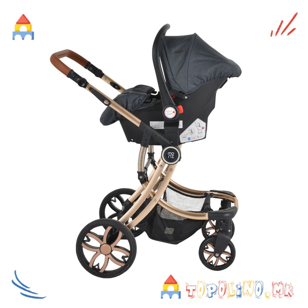 Количка Alma 2 во 1 Dark Grey – Moni - Image 2