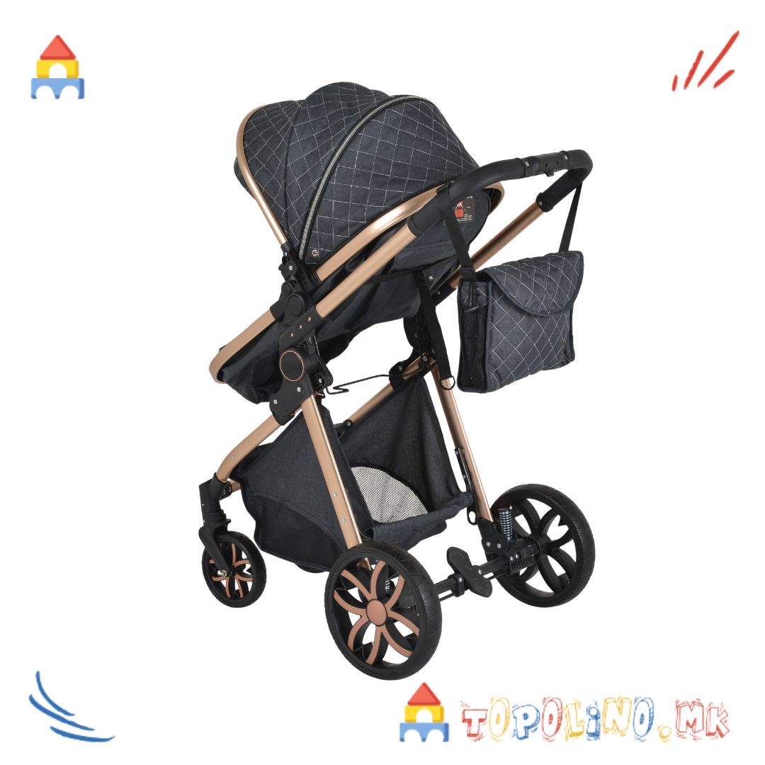 Количка Alma 2 во 1 Dark Grey – Moni - Image 12