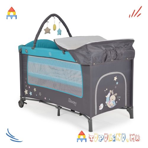 Креветче на 2 нивоа Sleepy Turquoise - Moni