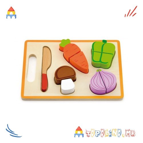 Дрвена даска со зеленчук- Viga