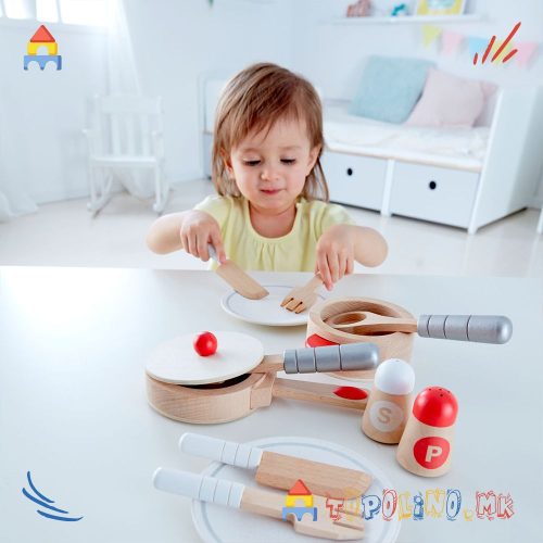 Дрвена Играчка Сервис за Јадење - Hape