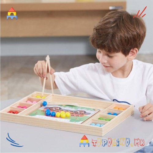 Дрвена Играчка Табла со Монистри Catch and Match - Viga