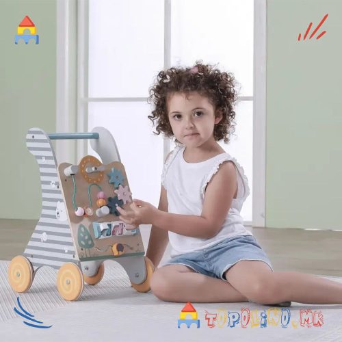 Дрвена Играчка Проодувалка Activity Baby Walker -  Polar B