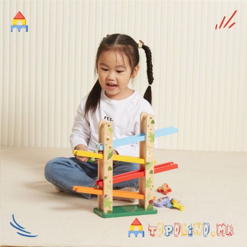 Дрвена Играчка Кула со Животни Jungle Slider - Viga