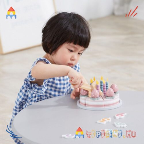 Дрвена Играчка Роденденска Торта - PolarB