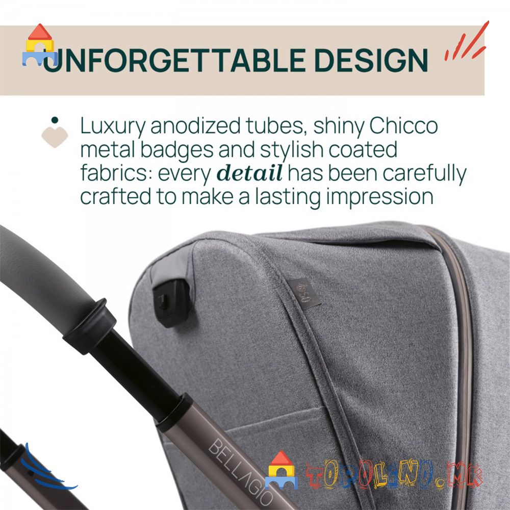 Количка Trio Bellagio Lunar Rock Kory Plus I-S 0м+ - Chicco - Image 10