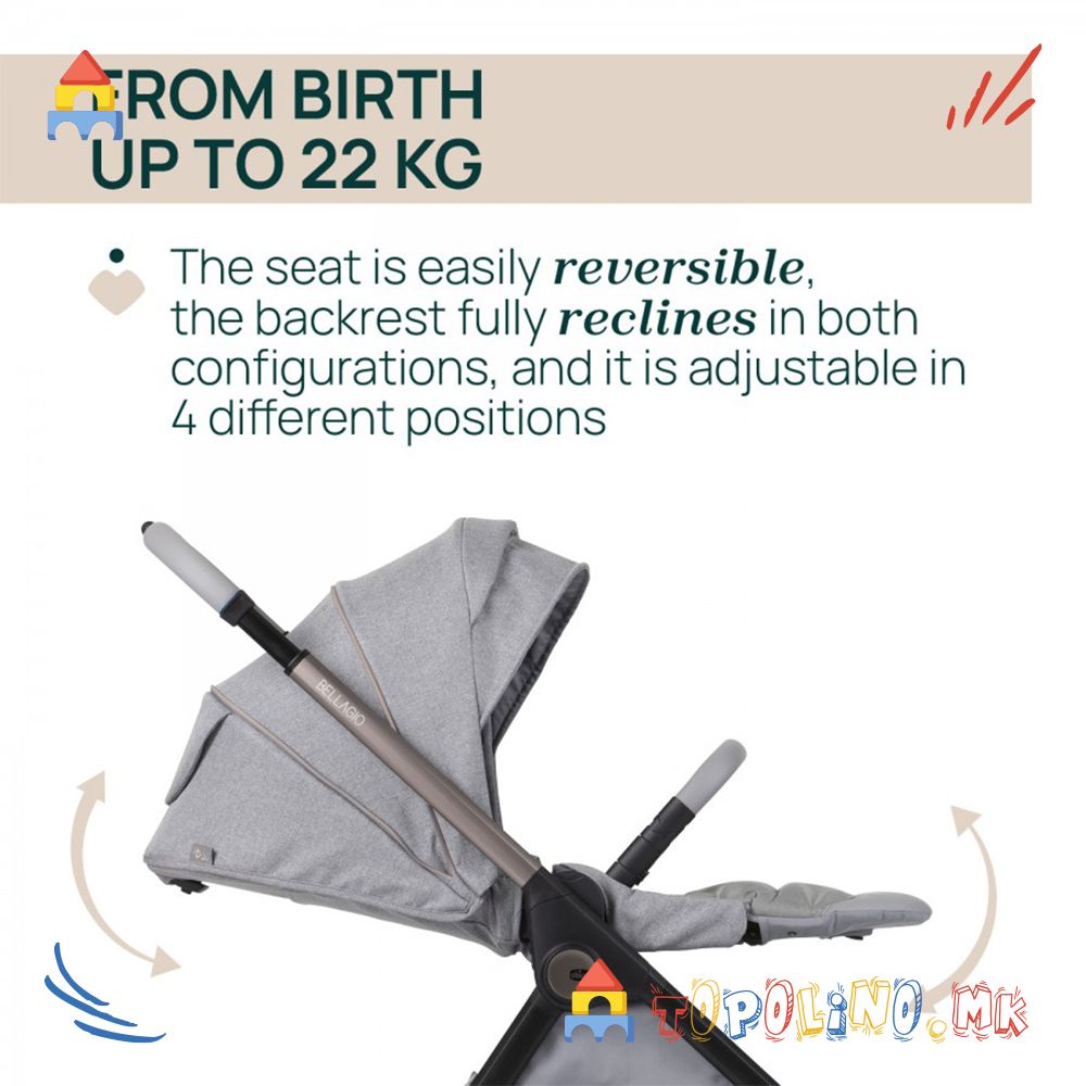 Количка Trio Bellagio Lunar Rock Kory Plus I-S 0м+ - Chicco - Image 6