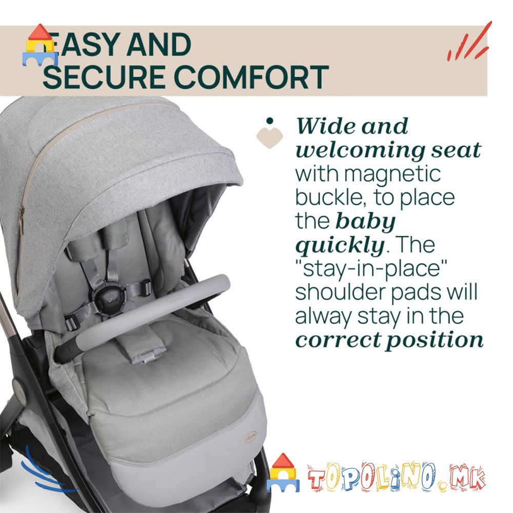 Количка Trio Bellagio Lunar Rock Kory Plus I-S 0м+ - Chicco - Image 8