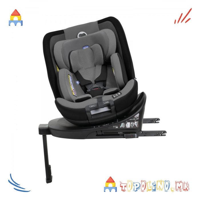 Седиште за Автомобил Everone I-Size Grey Black 40-150cm - Chicco - Image 4