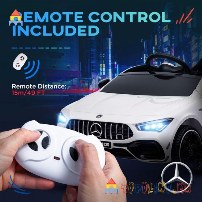 Автомобил на Акумулатор Mercedes CLA45 Бел - Image 4