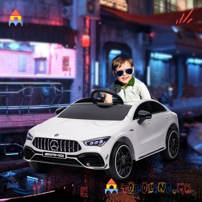 Автомобил на Акумулатор Mercedes CLA45 Бел - Image 7