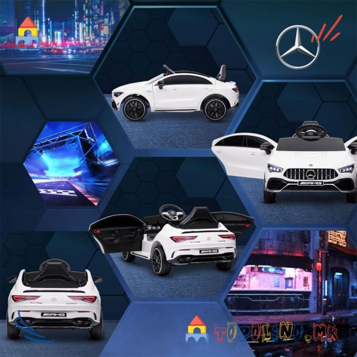 Автомобил на Акумулатор Mercedes CLA45 Бел - Image 6