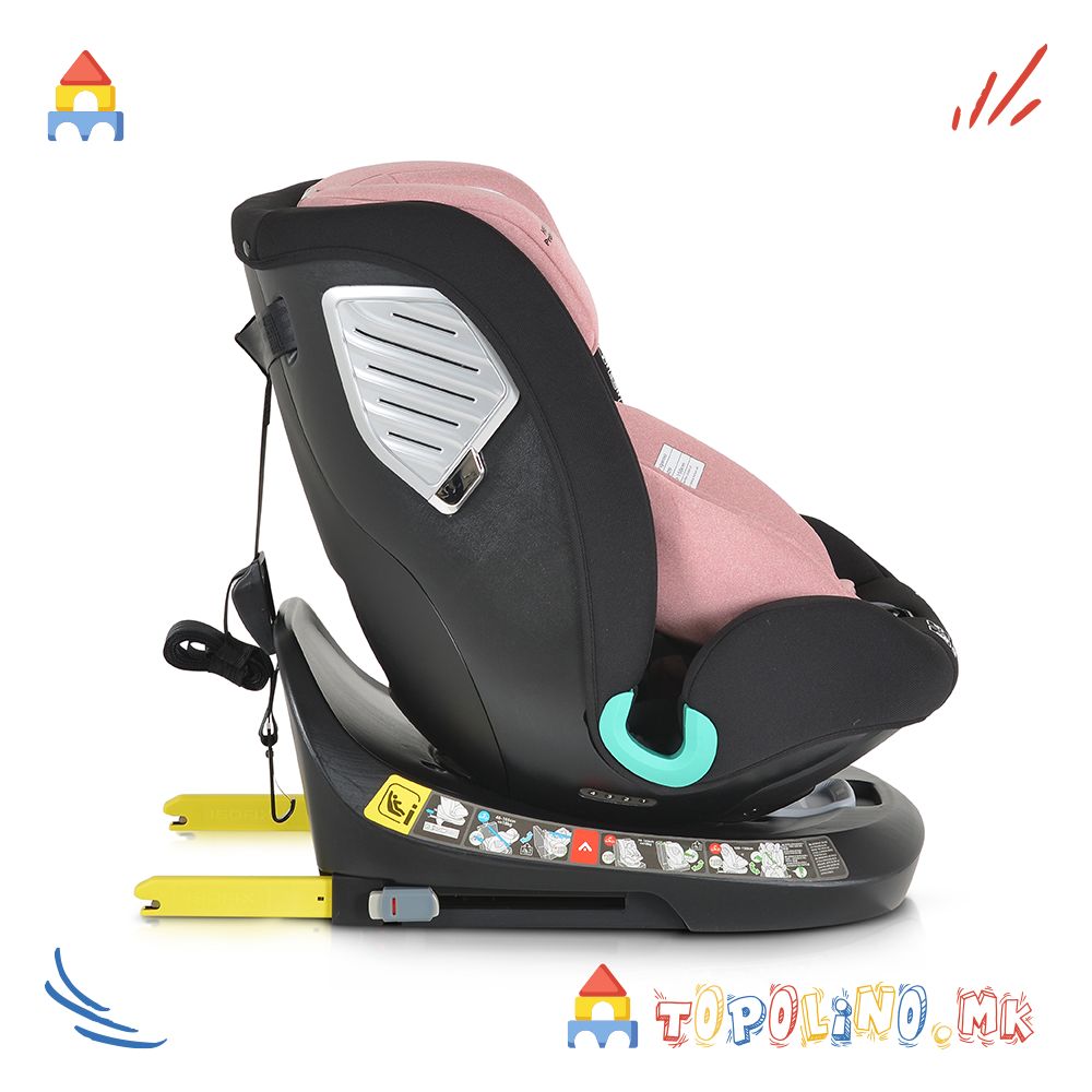 Седиште за Автомобил Quill I-Size Pink 40-150cm – Moni - Image 3