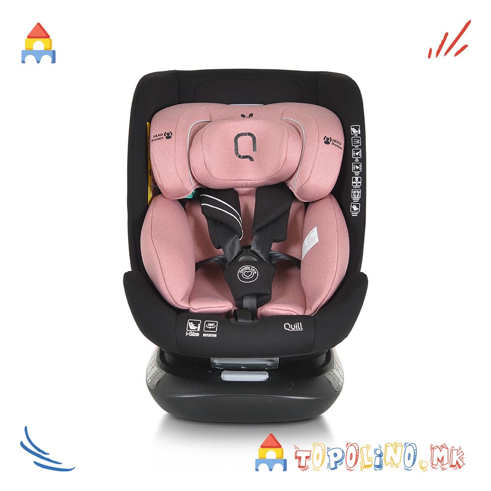 Седиште за Автомобил Quill I-Size Pink 40-150cm – Moni - Image 8