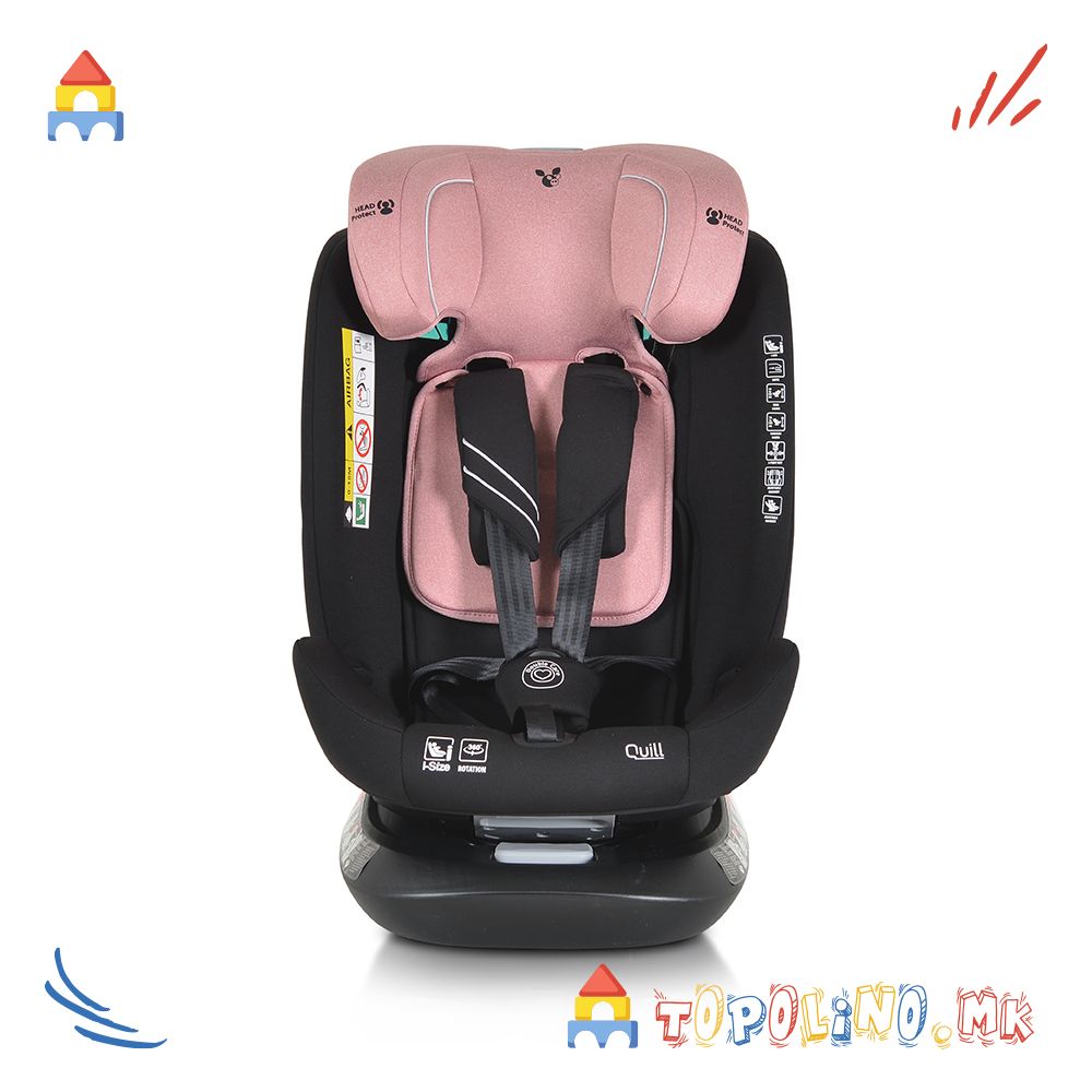 Седиште за Автомобил Quill I-Size Pink 40-150cm – Moni - Image 9