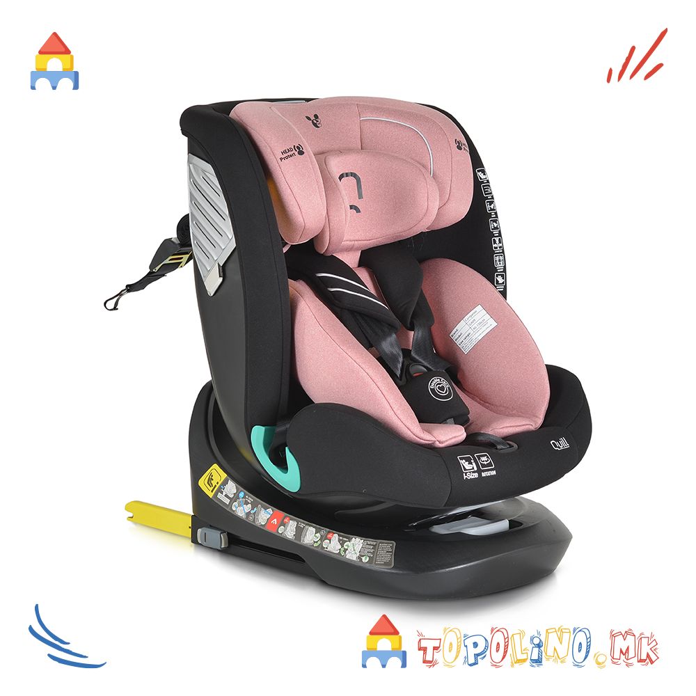 Седиште за Автомобил Quill I-Size Pink 40-150cm – Moni