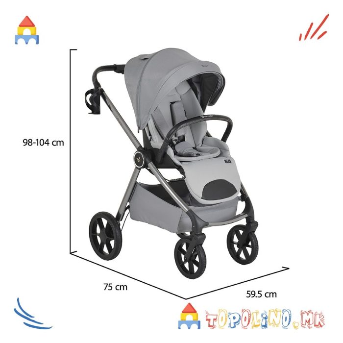 Количка Unique 3 во 1 Silver Cloud – Cangaroo - Image 21