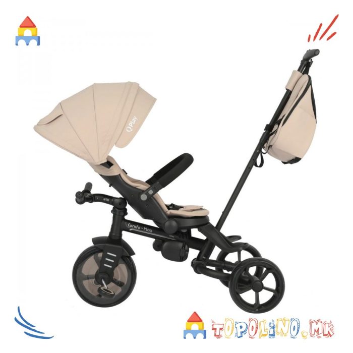 Трицикл Nova Deluxe 8 во 1 Beige - QPlay - Image 5