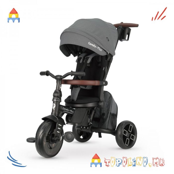 Трицикл Comfo Max 8 во 1 Grey - QPlay