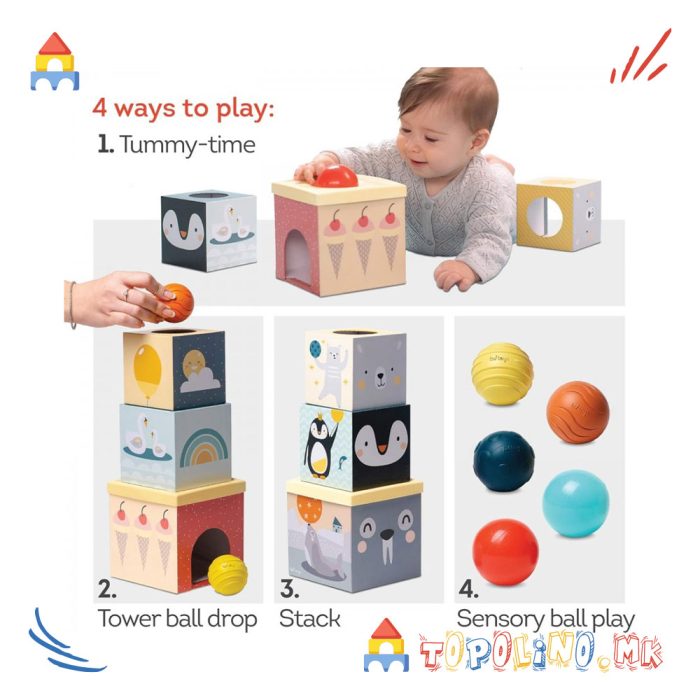 Едукативна Коцка Со Топчиња - Taf Toys - Image 2