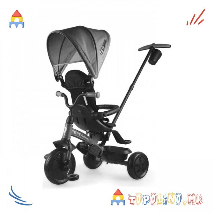 Трицикл Elite Platinum 8 во 1 Grey - QPlay - Image 3