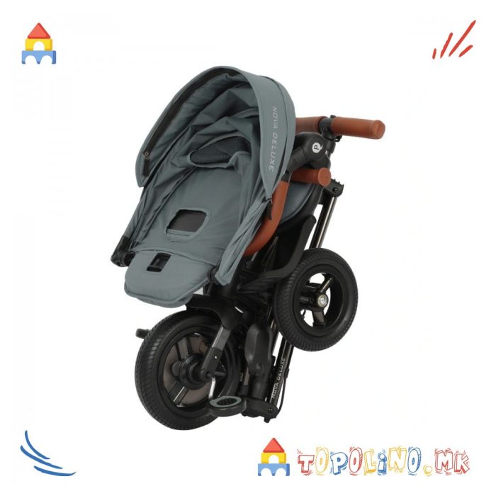 Трицикл Nova Deluxe 8 во 1 Grey - QPlay - Image 6