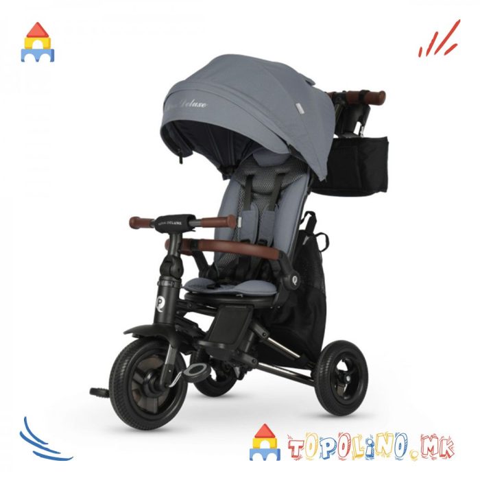 Трицикл Nova Deluxe 8 во 1 Grey - QPlay