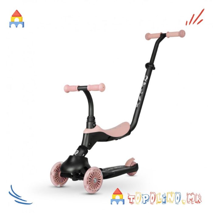 Тротинет Sema Evo 5 во 1 Pink – QPlay