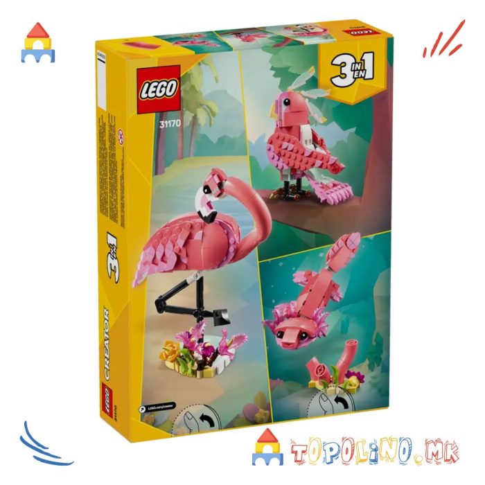 Wild Animals: Pink Flamingo Creator 3 in 1 - Lego - Image 7