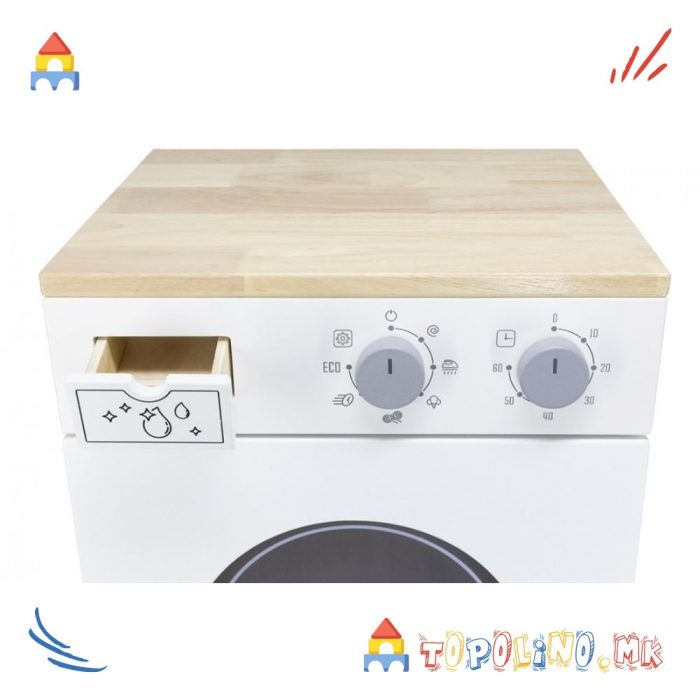 Дрвена Играчка Машина За Перење - Viga - Image 2