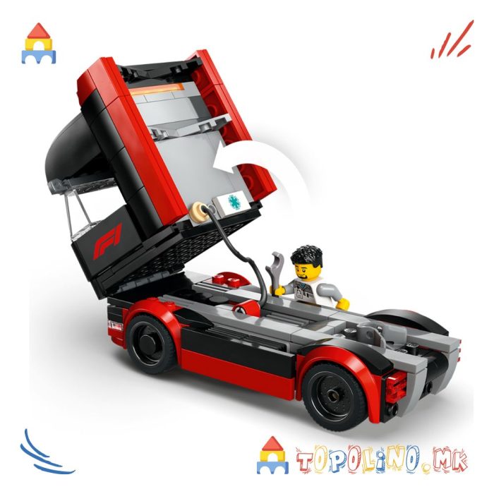 F1® Truck with RB20 & AMR24 F1® Cars City - Lego - Image 3