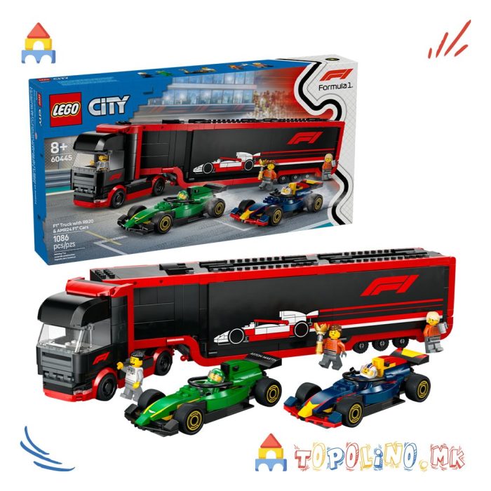 F1® Truck with RB20 & AMR24 F1® Cars City - Lego - Image 2