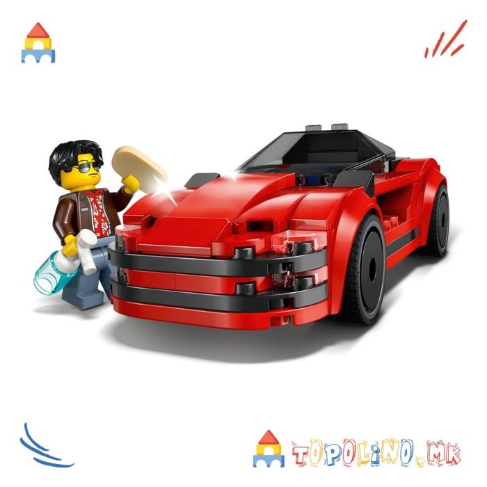 Red Sports Car City - Lego - Image 5