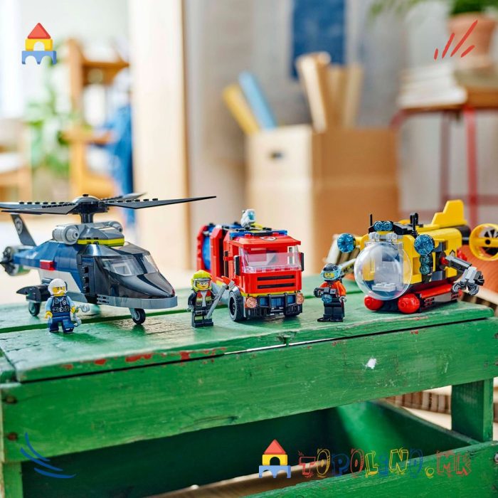 Helicopter, Fire Truck & Submarine Remix City - Lego - Image 8