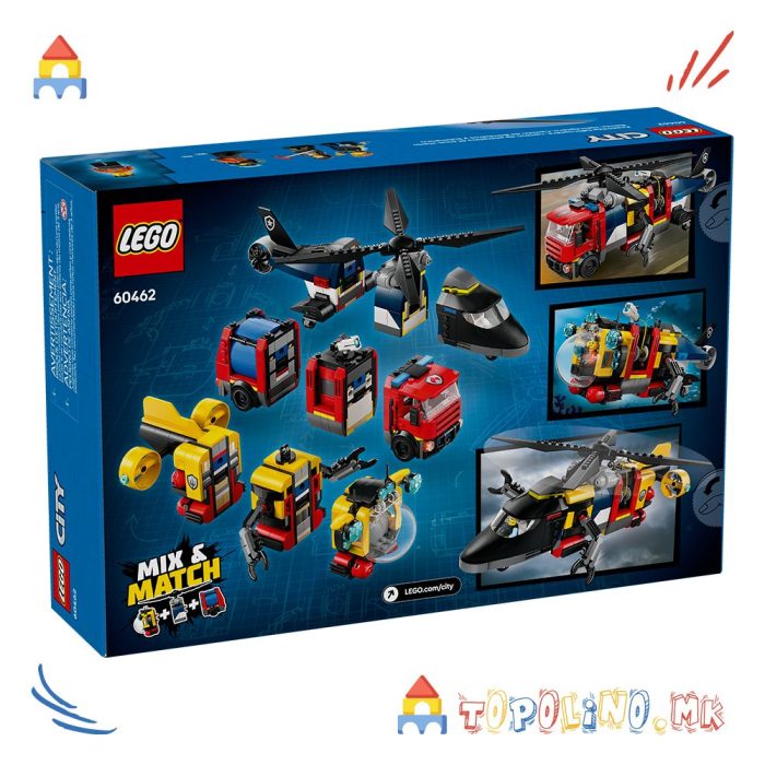 Helicopter, Fire Truck & Submarine Remix City - Lego - Image 7