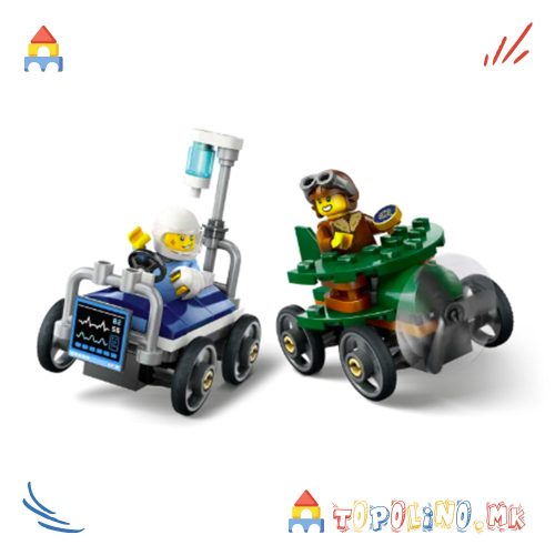 Airplane vs. Hospital Bed Race Car Pack City - Lego