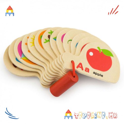 Дрвена Играчка Мини Книга Учиме Азбука - Viga