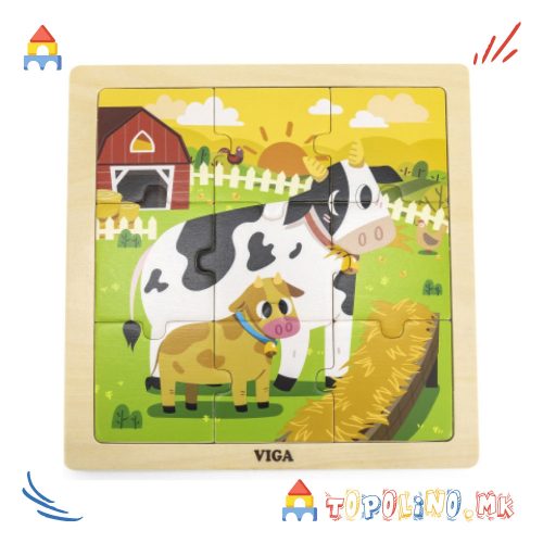 Дрвена Играчка Сложувалка Фарма - Viga