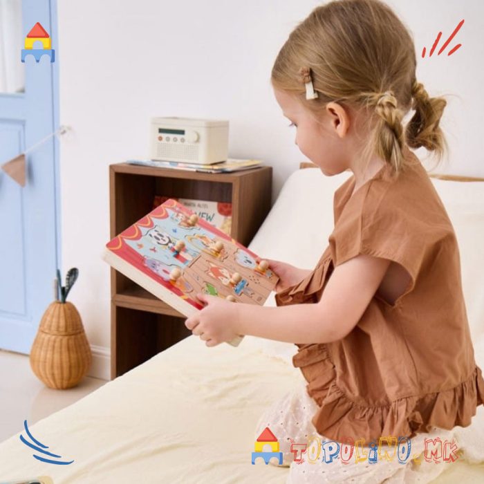 Дрвена Играчка Звучна Сложувалка Музички Концерт - Viga - Image 2