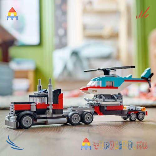 Flatbed Truck with Helicopter Creator 3 in 1 - Lego