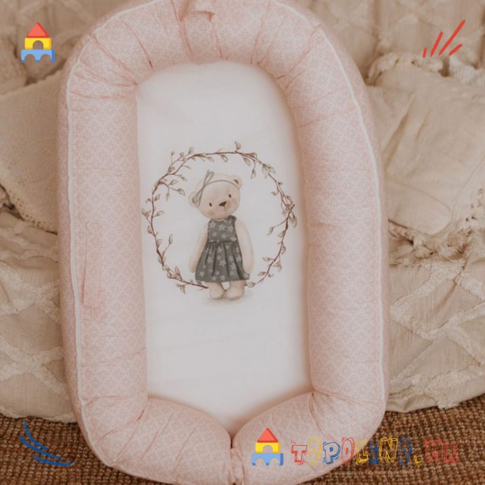 Гнездо Ретро Мечиња Розе - Baby Textil - Image 2