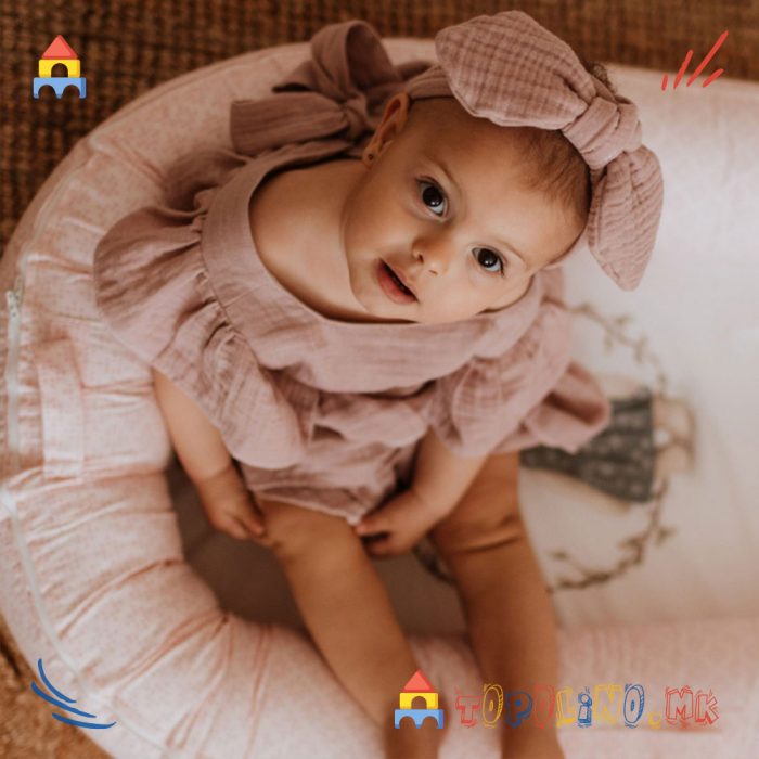 Гнездо Ретро Мечиња Розе - Baby Textil - Image 4