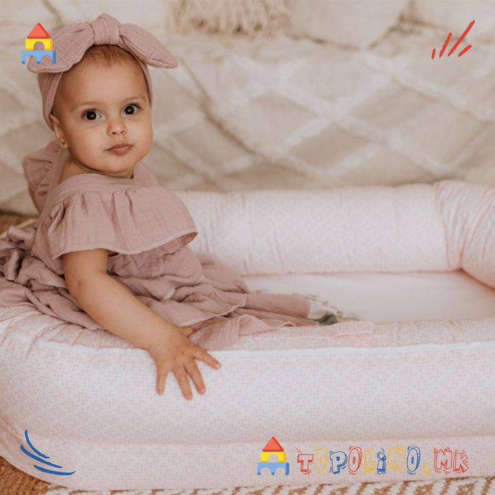 Гнездо Ретро Мечиња Розе - Baby Textil - Image 3