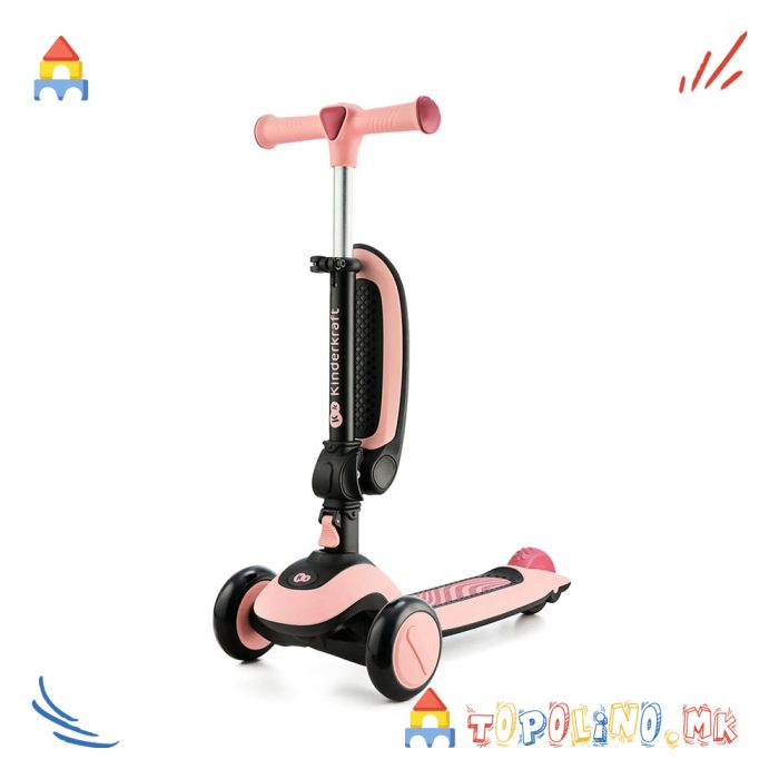 Тротинет Halley 2 во 1 Rose Pink - Kinderkraft - Image 15