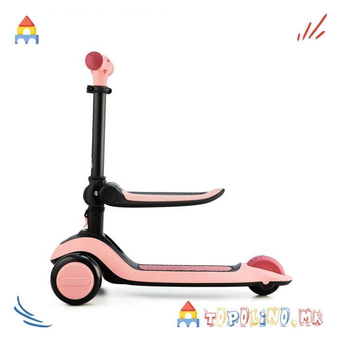 Тротинет Halley 2 во 1 Rose Pink - Kinderkraft - Image 4