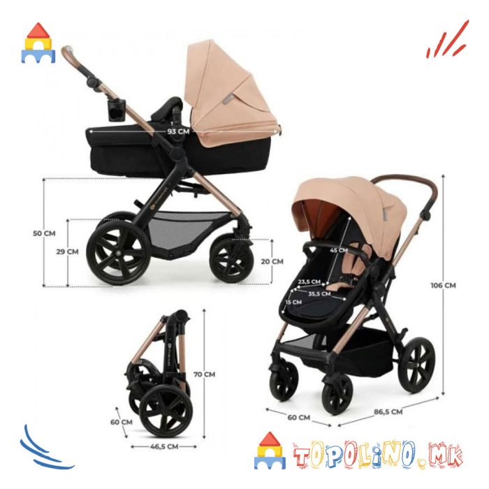 Количка Travel Moov2 3 во 1 Beige - Kinderkraft - Image 5