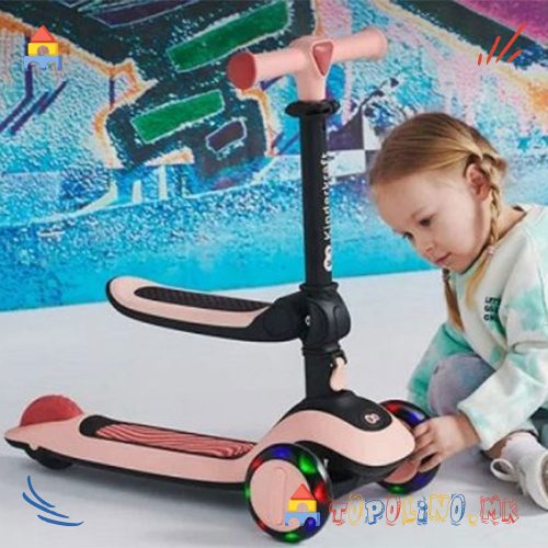 Тротинет Halley 2 во 1 Rose Pink - Kinderkraft