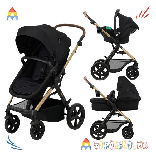 Количка Travel Moov2 3 во 1 Black - Kinderkraft